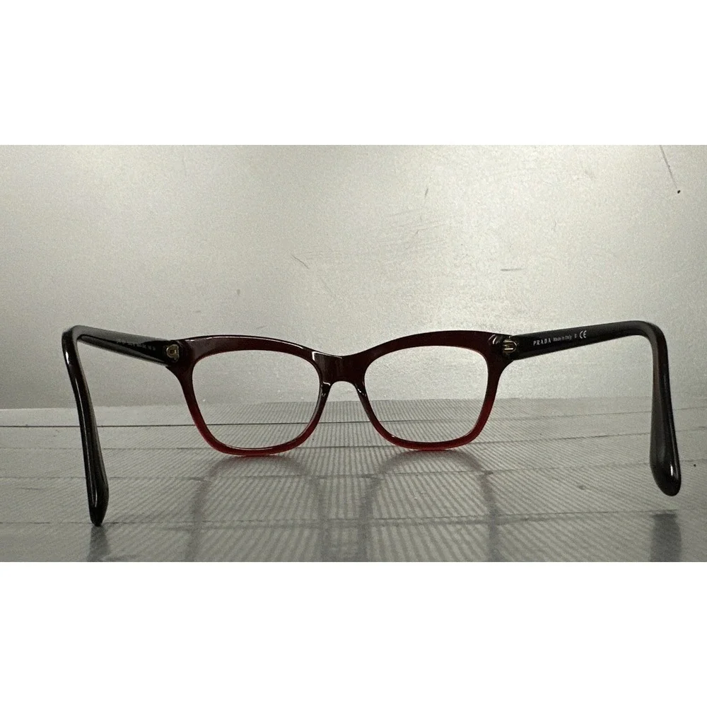 Authentic Prada SPR16P 54 MAX-OA5 140  Red Gradient Cat Eye only Frames Italy